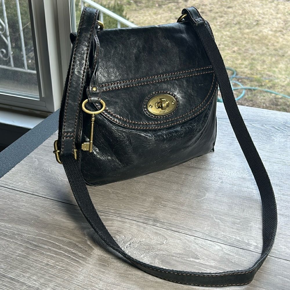 Fossil cute bag, tote purse chocolate brown